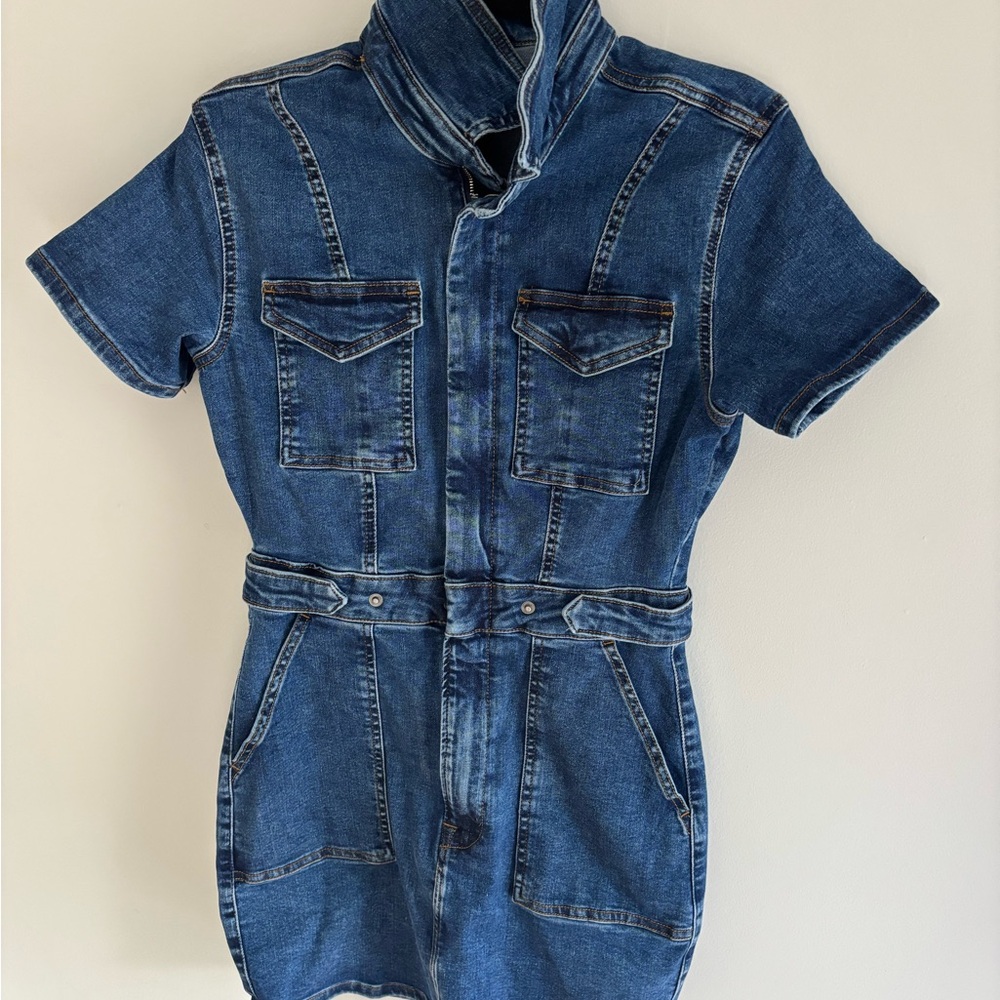 Good American Blue Denim Dress